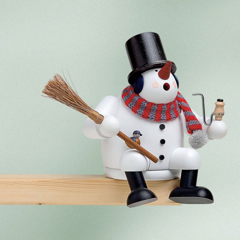 KWO Räuchermann Kantenhocker Schneemann - Holzkunst aus ...