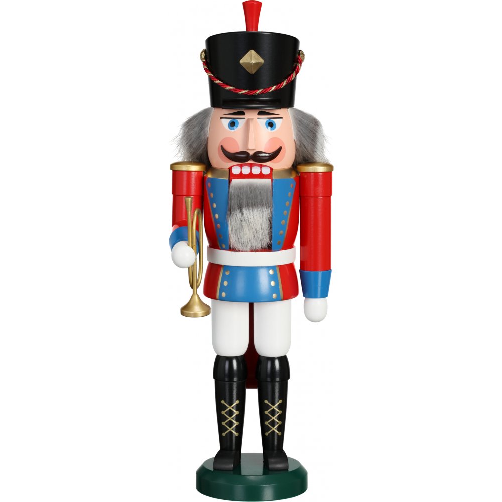 Seiffener Volkskunst Schiaccianoci In Legno Ré Blu – 40 Cm – Originale Dei Monti Metalliferi – Tradizione Tedesca - 5