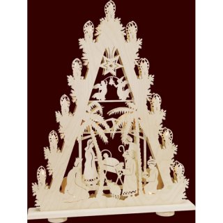 3-D candle arch triangle Christi nativity