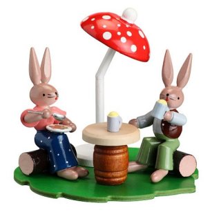 ESCO Hasenpärchen unterm Sonnenschirm