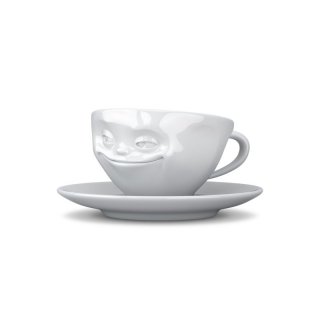 Espressotasse Grinsend weiß