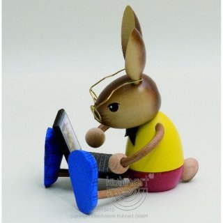 Kuhnert rabbit with laptop