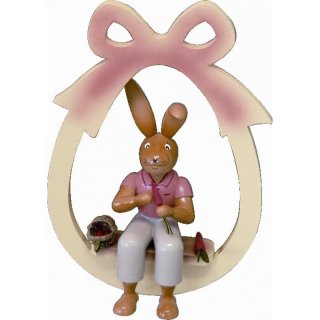 Holzkunst Gahlenz Hase im Ei sitzend
