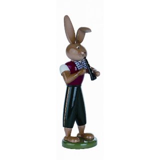 Holzkunst Gahlenz Hase mit Flöte
