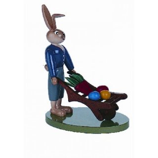 Holzkunst Gahlenz Hase mit Karre