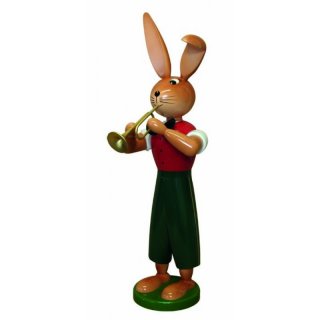 Holzkunst Gahlenz rabbit with trumpet