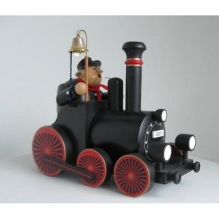 KWO Räuchermann Lokführer mit Lokomotive