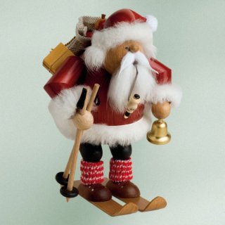 KWO Räuchermann Weihnachtsmann auf Skier