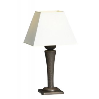KWO Tischlampe Schirm weiß - Fuß Eiche