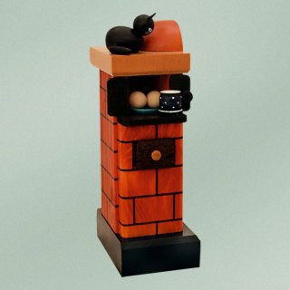 KWO rauchender Kachelofen rot