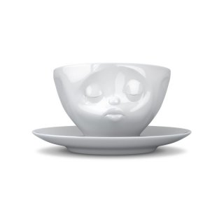 Kaffeetasse Küssend weiß