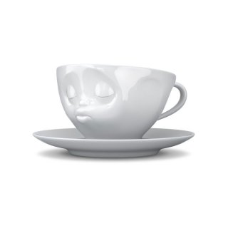 Kaffeetasse Küssend weiß
