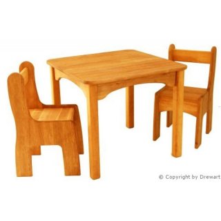 kindermobel holz, kindermöbel tisch und 2 stühle aus holz von drewart - holzkunst aus, Design ideen