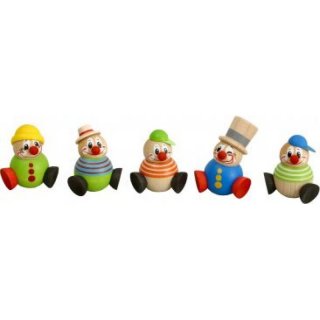 Kugelfiguren Clowny 5er Satz, 4 cm
