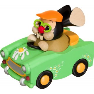 Kugelräucherfigur Osterhase im Trabi
