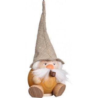 Kugelräucherfigur Waldzwerg sandgelb