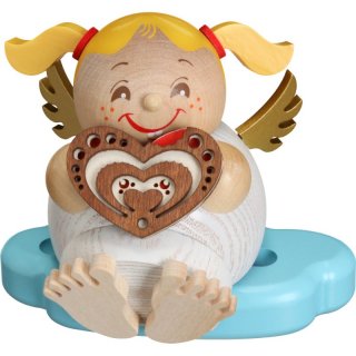 Kugelräucherfrau Engel mit Lebkuchen
