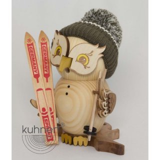 Kuhnert Räucherfigur Eule Skifahrer