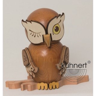 Kuhnert Räucherfigur Eule natur gebeitzt