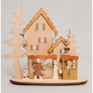 Kuhnert Teelichthalter Weihnachtsmarkt