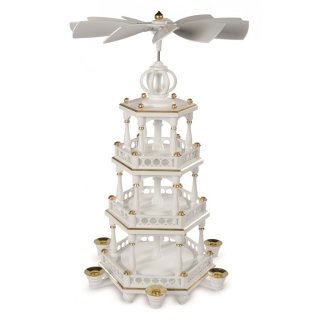 Müller pyramid empty 3 floors white/ gold