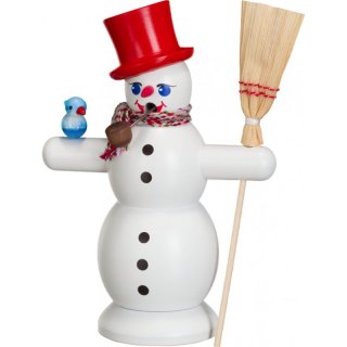 Räuchermann Schneemann mit rotem Hut
