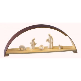 Saico LED candle arch modern brown/nature