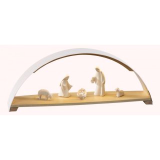 Saico LED candle arch modern white/nature