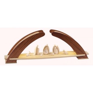 Saico LED candle arch solid brown/nature