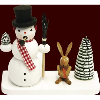 Saico Räuchermann Schneemann mit Hase