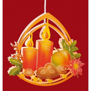 Taulin Fensterbild Adventsschale