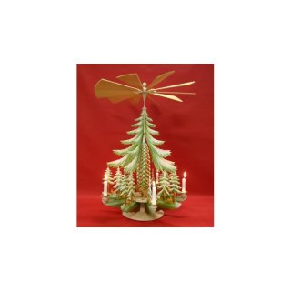 Taulin Pyramide geschnitzte Rehe farbig
