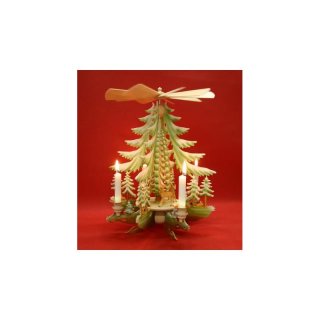 Taulin Pyramide geschnitzte Rehe farbig