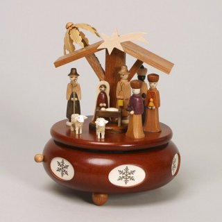 Zeidler Spieldose Christi Geburt natur