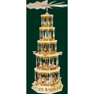 5-stöckige Pyramiden für Kerzen