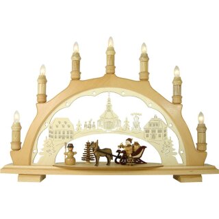 Lenk and son candle arch Santa Claus with carriage