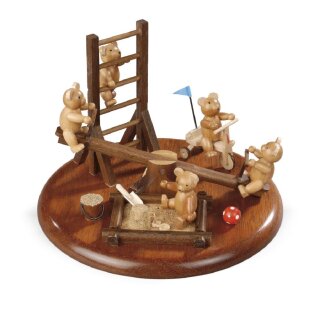 Müller music box motif plate playground for bears