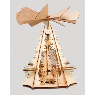 Kuhnert Teelichtpyramide Waldmotiv