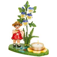 Hubrig candle holder girl with horny violet