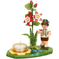 Hubrig candle holder boy with Akelei