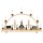 Zeidler candle arch with church and carolers of Seiffen tall, electric