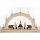 Zeidler candle arch with church and carolers of Seiffen tall, electric