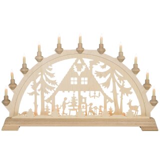 Taulin candle arch forest house - with front lighting