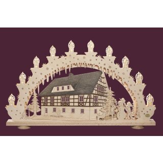 Saico candle arch tudor style house 3D