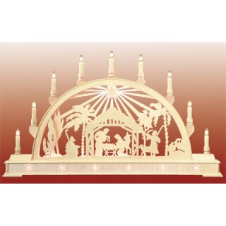 Seidel candle arch Christi nativity with star - with illuminated substructure