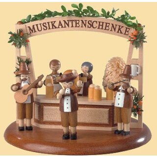 Müller music box motif plate Wernesgrüner music pub
