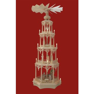 Seidel column pyramid gothic with colored manger figures