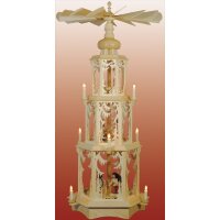 Seidel Christmas pyramid forest 3 floors with wax candles