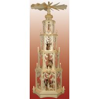 Seidel Pyramide Waldmotiv mit gedrechselten Figuren...