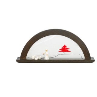 KWO candle arch oak - moor oak with glass "red fir"